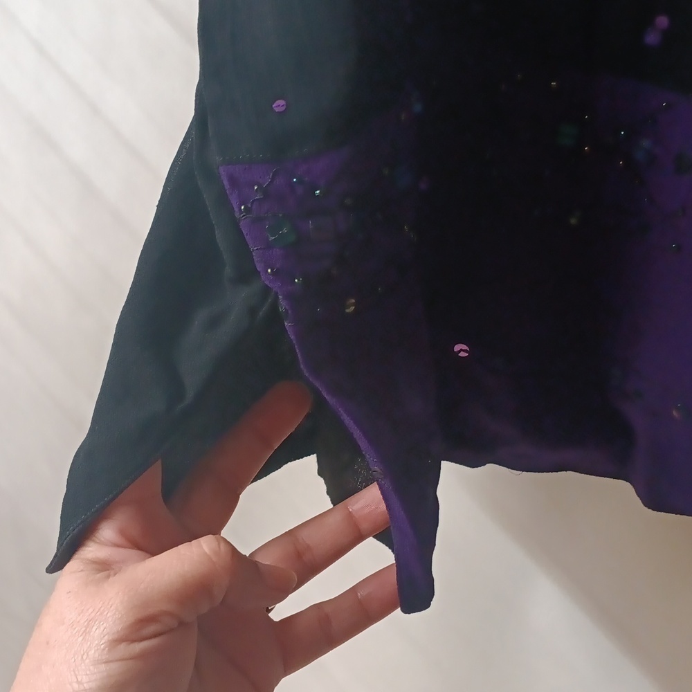Maggie Barnes Black and Purple Blouse - Picture 4 of 4